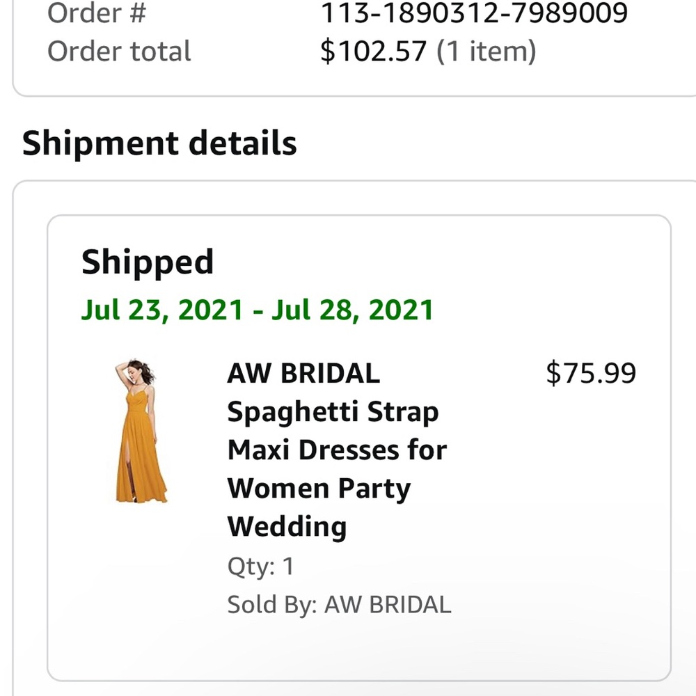Long length yellow dress, Size 6.